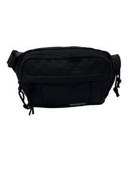Waterfly Black Nylon Fanny Pack